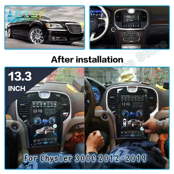 13,3 inča Za Chrysler 300C 2012-2019 Android Tesla Vertikalni prikaz GPS Navigacija Auto Media Player Glavna Jedinica carplay