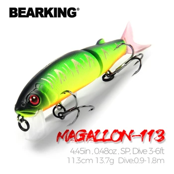 Bearking 11,3 13,7 cm g topla riblja mamac bjelica kvalitetna profesionalna mamac za kupanje sjedinjena mamac s crnim ili bijelim kukičanje