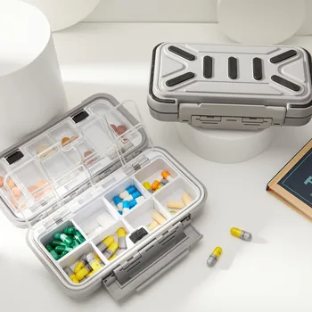 Mini Kutija Za Tablete, Prijenosna Putne Kutije Za Lijekove Kontejner Za Skladištenje Tablete Zatvorena Kutija Za Tablete, Dispenzer Za Lijekove Organizator