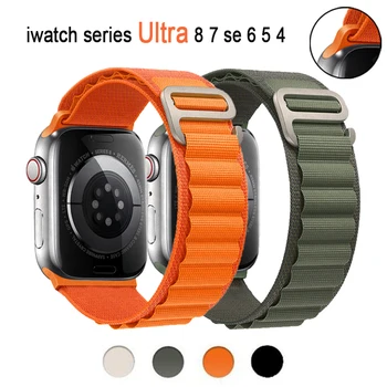Remen Alpine loop za Apple watch ultra band 49 mm 41 mm 44 mm 40 mm 45 mm Najlon Sportski narukvica correa iwatch series SE 6 5 7 8 45 mm
