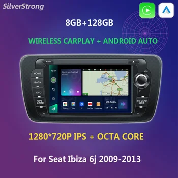 SilverStrong Auto Radio Za SEAT Ibiza 6j 2009-2013 Mediji Stereo CarPlay Android GPS 2 Din авторадио BEZ dvd Glavnog Uređaja